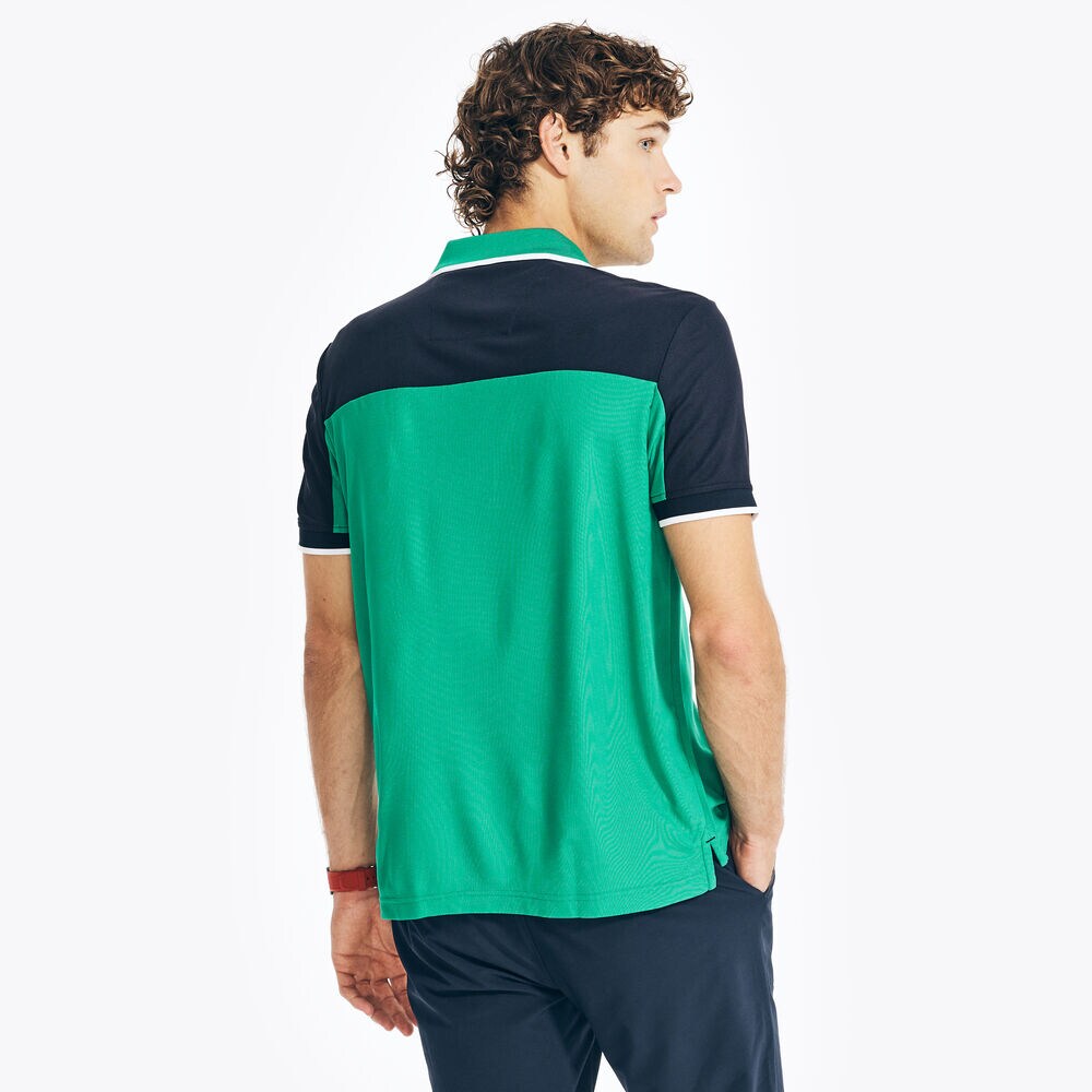 NAVTECH SUSTAINABLY CRAFTED CLASSIC FIT COLORBLOCK POLO,Navy,large