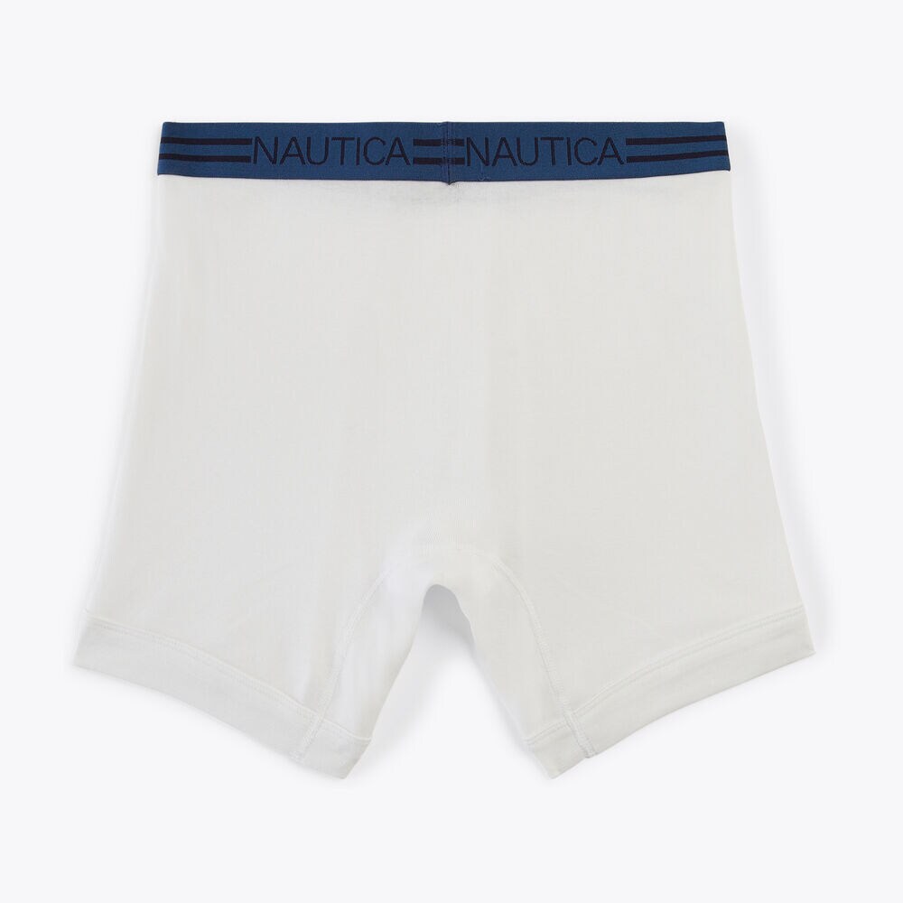 COTTON BOXER BRIEFS, 4-PACK,Atlantic Lite,large