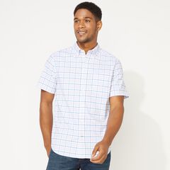 PLAID SHORT SLEEVE OXFORD  SHIRT,Lavendula,large