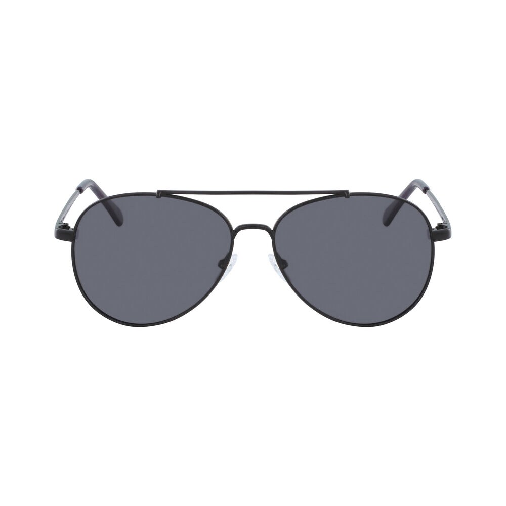 Aviator Sunglasses with Black Metal Frame,Black,large