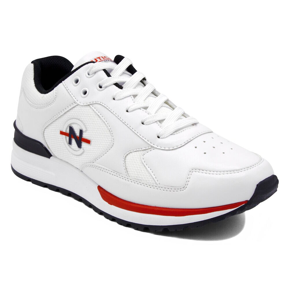 NAUTICA COMPETITION DEL RIO LOW TOP IN NAVY MULTI,Bright White,large