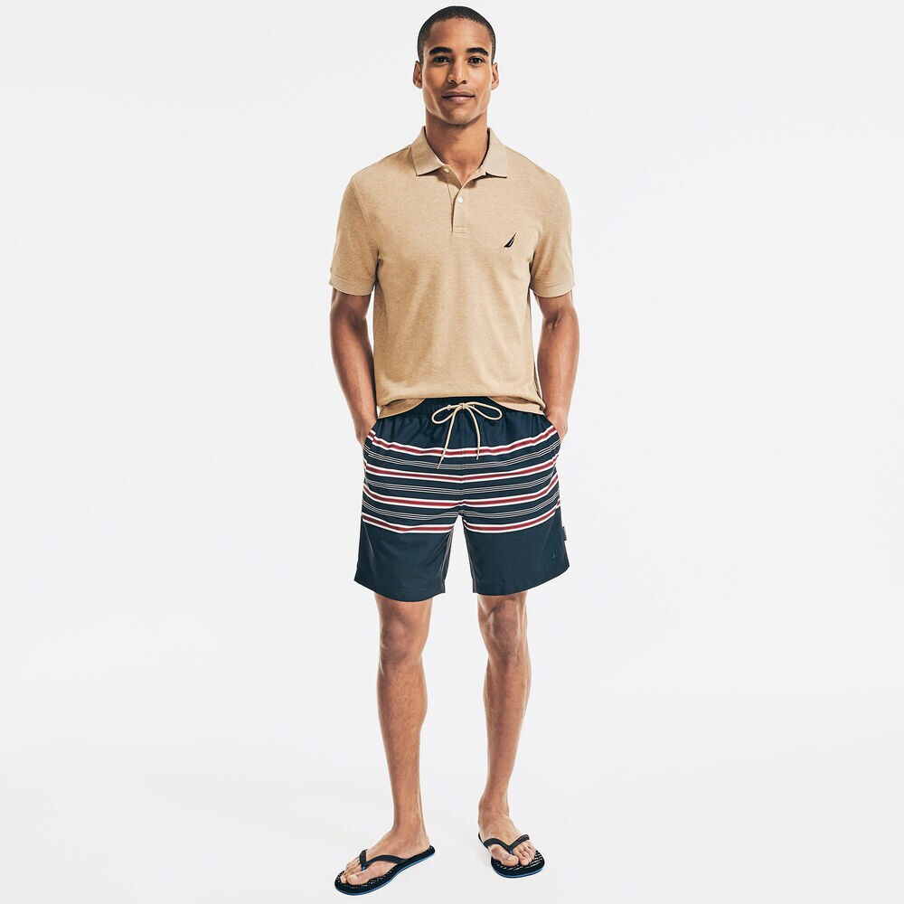 8" NAVTECH SUSTAINABLY CRAFTED STRIPED SWIM,Navy,large