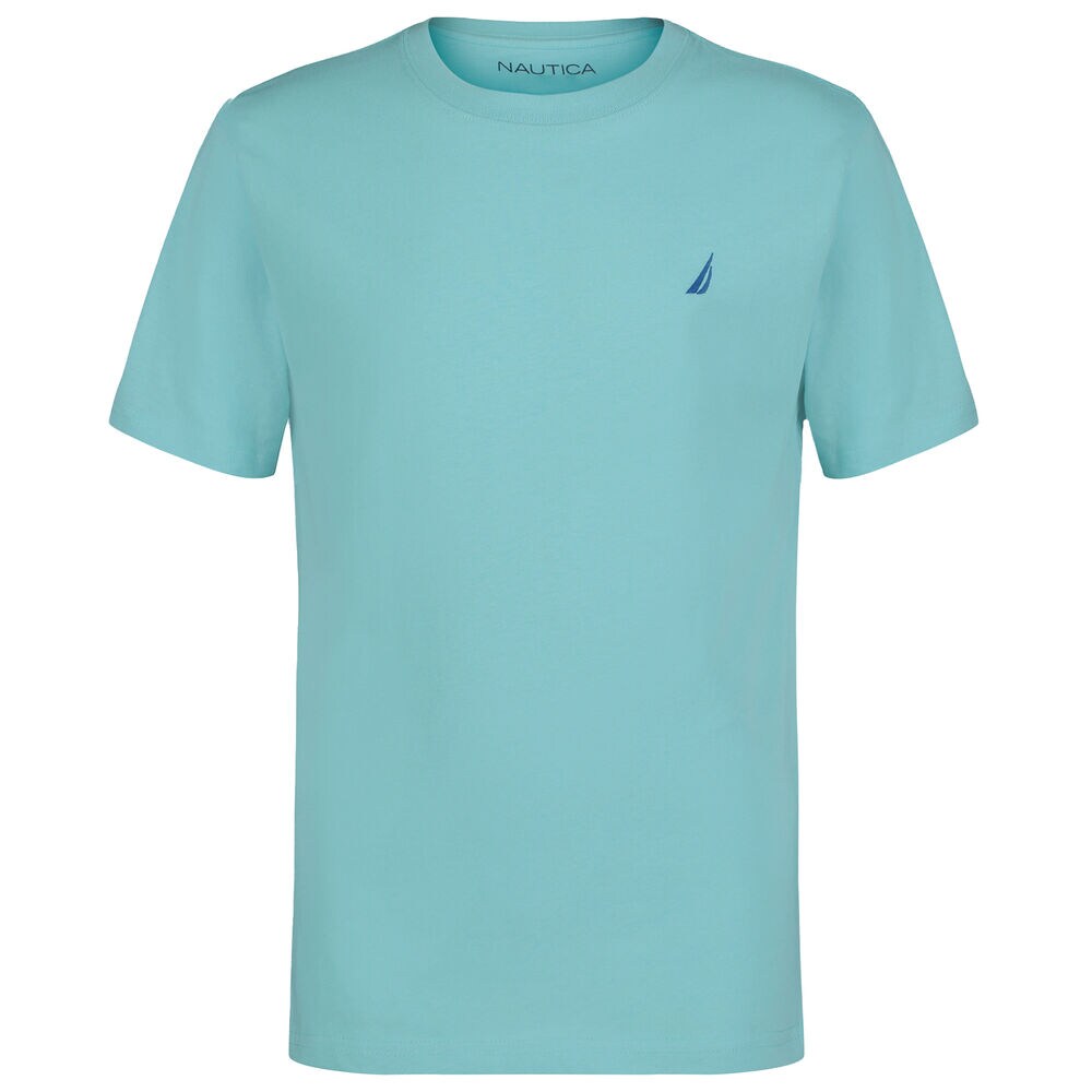 Boys' Coast Crewneck T-Shirt (8-20),Shaded Spruce Heather,large