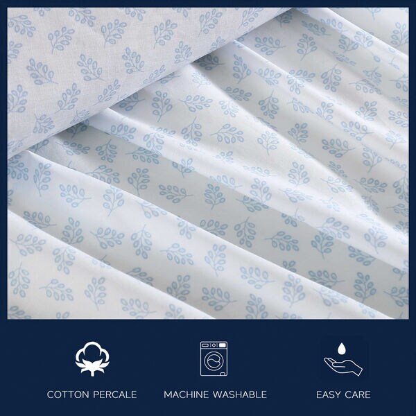 Breezy Bloom Blue Queen Sheet Set