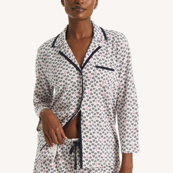 Anchor Print Boxer Pajama Set