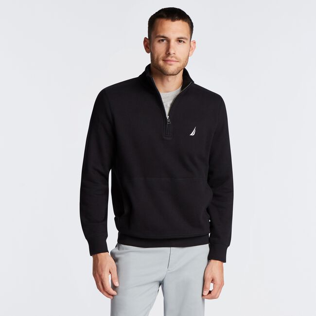 BIG & TALL QUARTER ZIP FLEECE PULLOVER