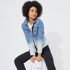 NAUTICA JEANS CO. DIP DYE DENIM JACKET,Ocean Blue,large