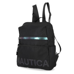 NYLON LOGO BACKPACK,Black,large