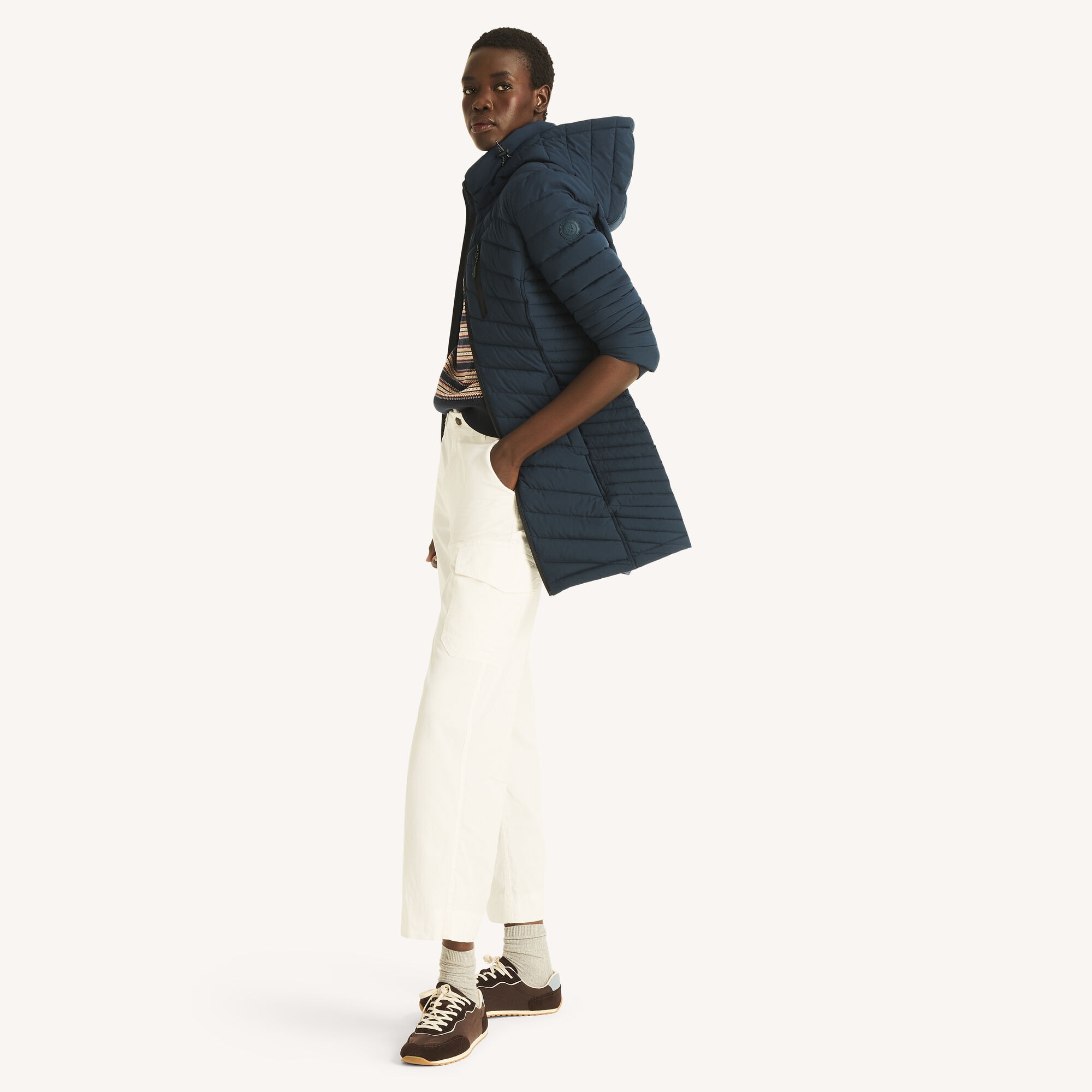 Long Puffer Jacket,Nite Sea Heather,large