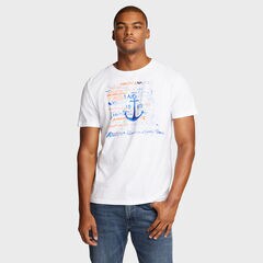 LOGO GRAFFITI GRAPHIC TEE,Bright White,large