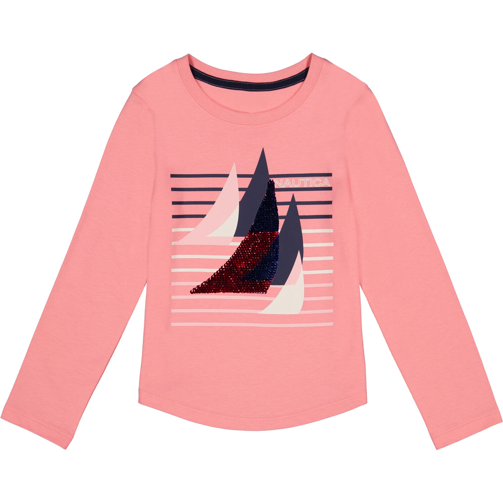 Little Girls’ Sail Graphic T-Shirt (4-6X),Deep Fuschia,large