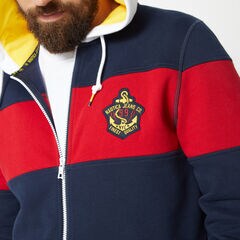 NAUTICA JEANS CO. COLORBLOCK FULL-ZIP HOODIE,Navy,large