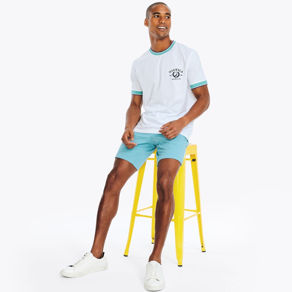 Crewneck T-Shirt,Bright White,large