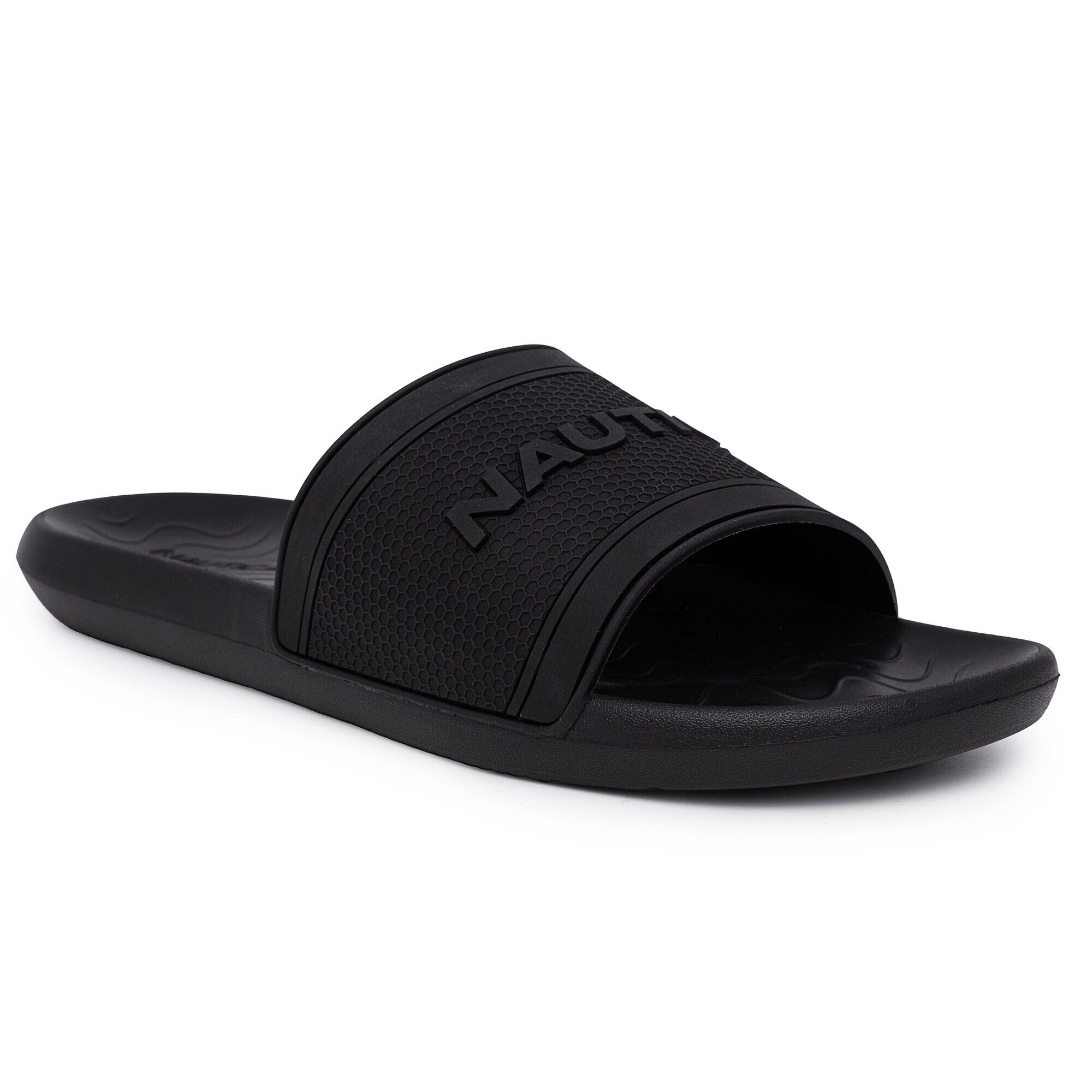 Logo Slide Sandal,Black,large