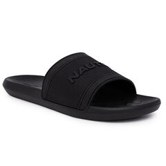 Logo Slide Sandal,Black,large
