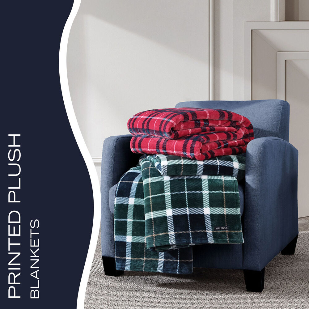 Northsail Plaid Navy Full/Queen Blanket,Bali Bliss,large