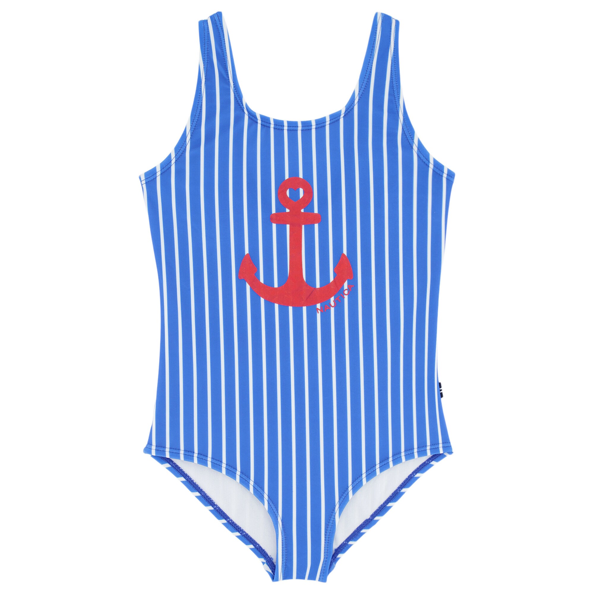 TODDLER GIRLS' STRIPED ANCHOR ONE-PIECE (2T-4T),Surf Water Wash,large