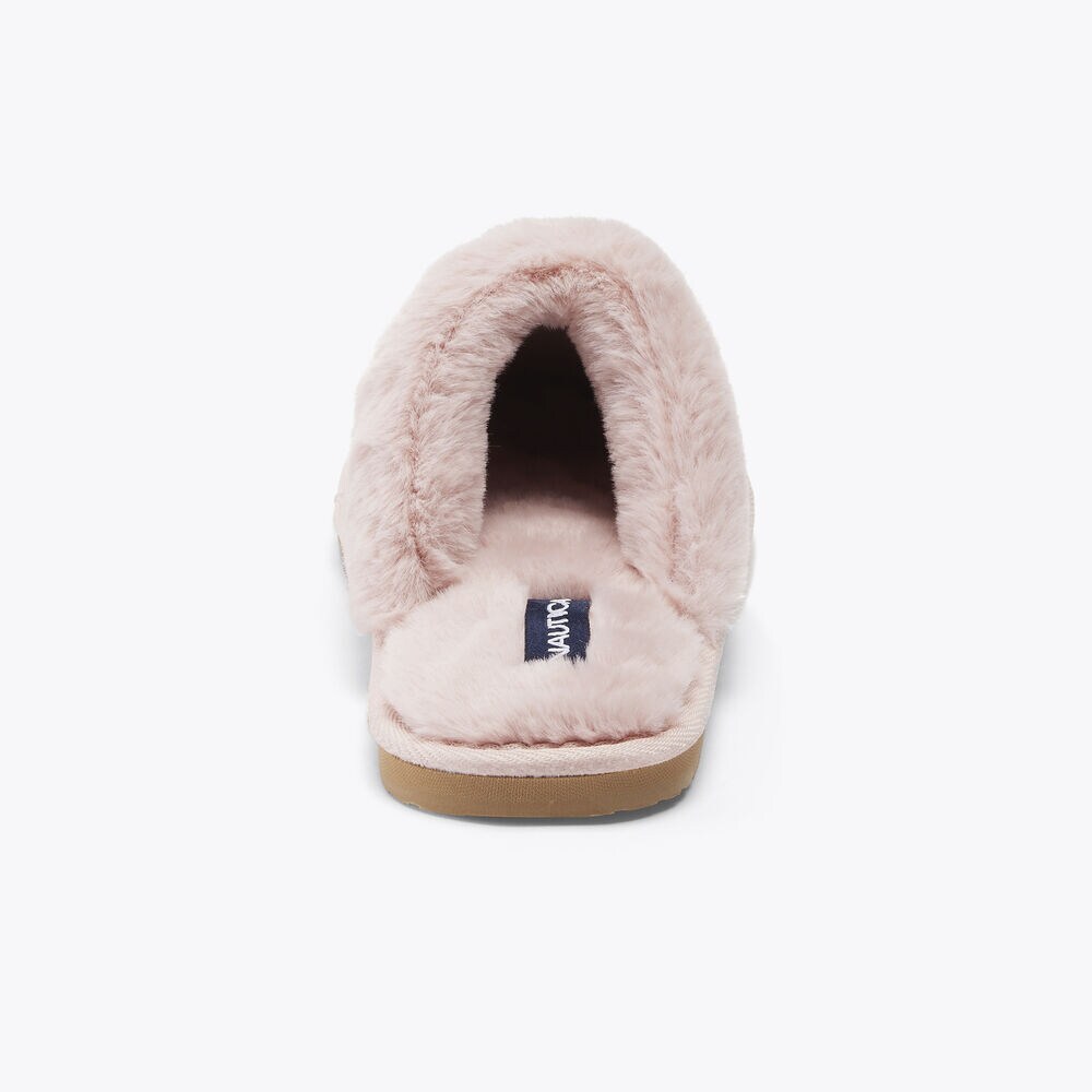 WOOL KNIT SLIPPER,Mauve Glow,large