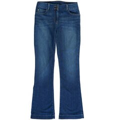 Cool Blue Wash Flare Leg Jeans,Prism Light Blue Wash,large