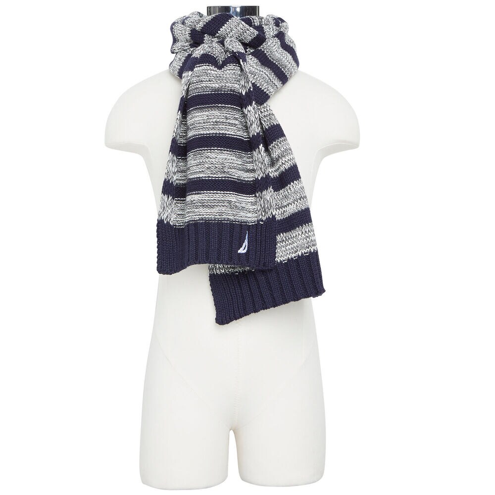 Heather Stripe Scarf,Ballard Blue,large