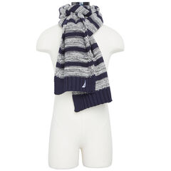 Heather Stripe Scarf,Ballard Blue,large