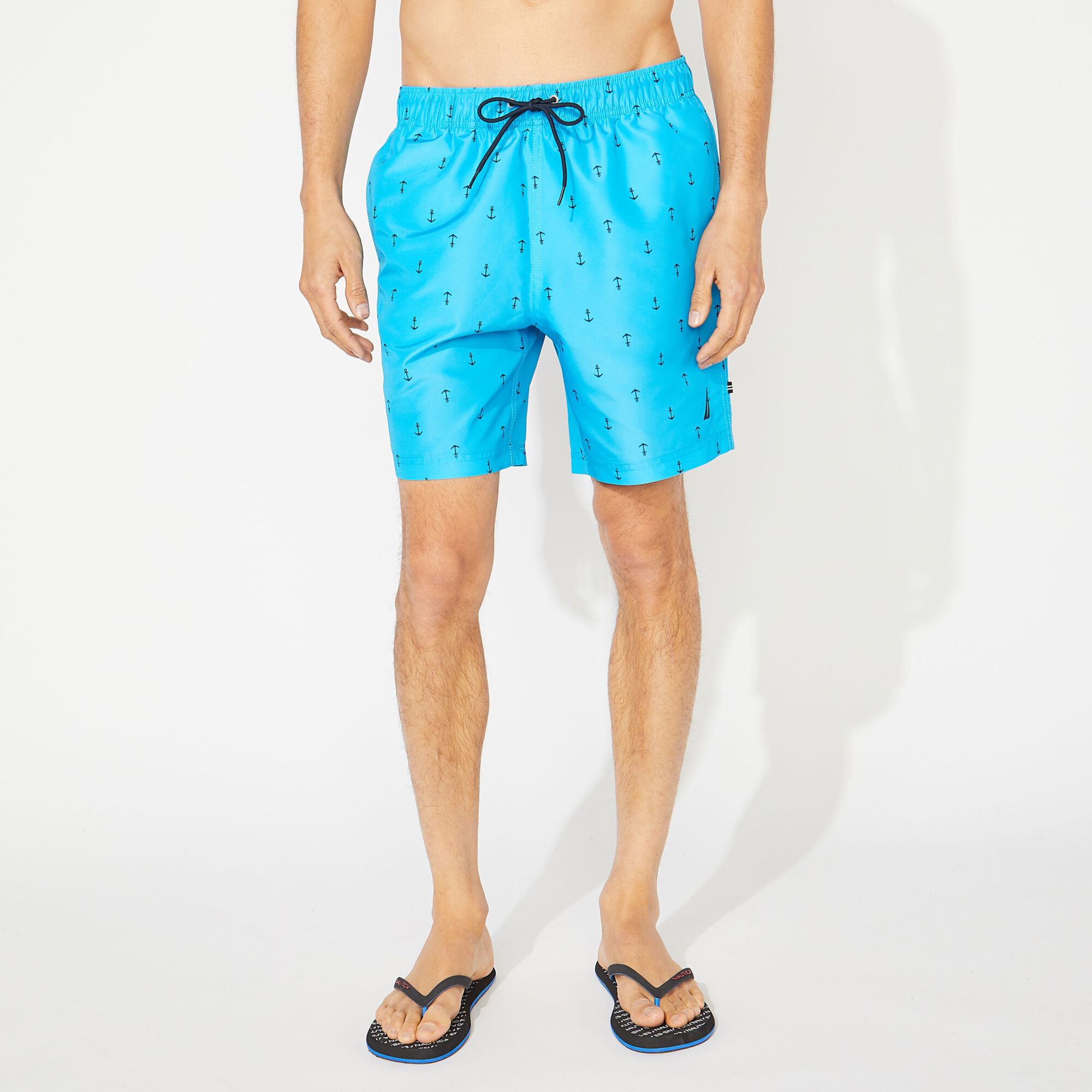 8" ANCHOR PRINT QUICK-DRY SWIM,Hawaiian Ocean,large