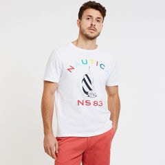 Spinnaker NS-83 Crewneck Tee,Bright White,large