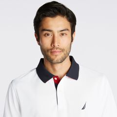 NAVTECH CLASSIC FIT INTERLOCK POLO,Bright White,large