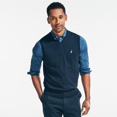 NAVTECH SWEATER VEST,Navy,large