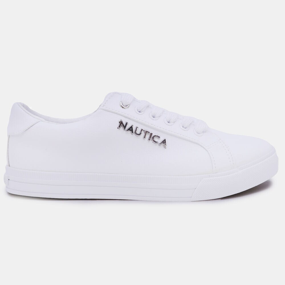 WIDE-LACE LOGO SNEAKER,Antique White Wash,large