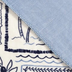 Beach Collage 50" X 70" Throw Blanket,Pure Deep Bay Wash,large