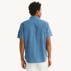 Chambray Short-Sleeve Shirt,Pure Deep Bay Wash,large