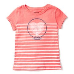 Little Girls' Sail Away T-Shirt (4-6x),Vintage Berry,large