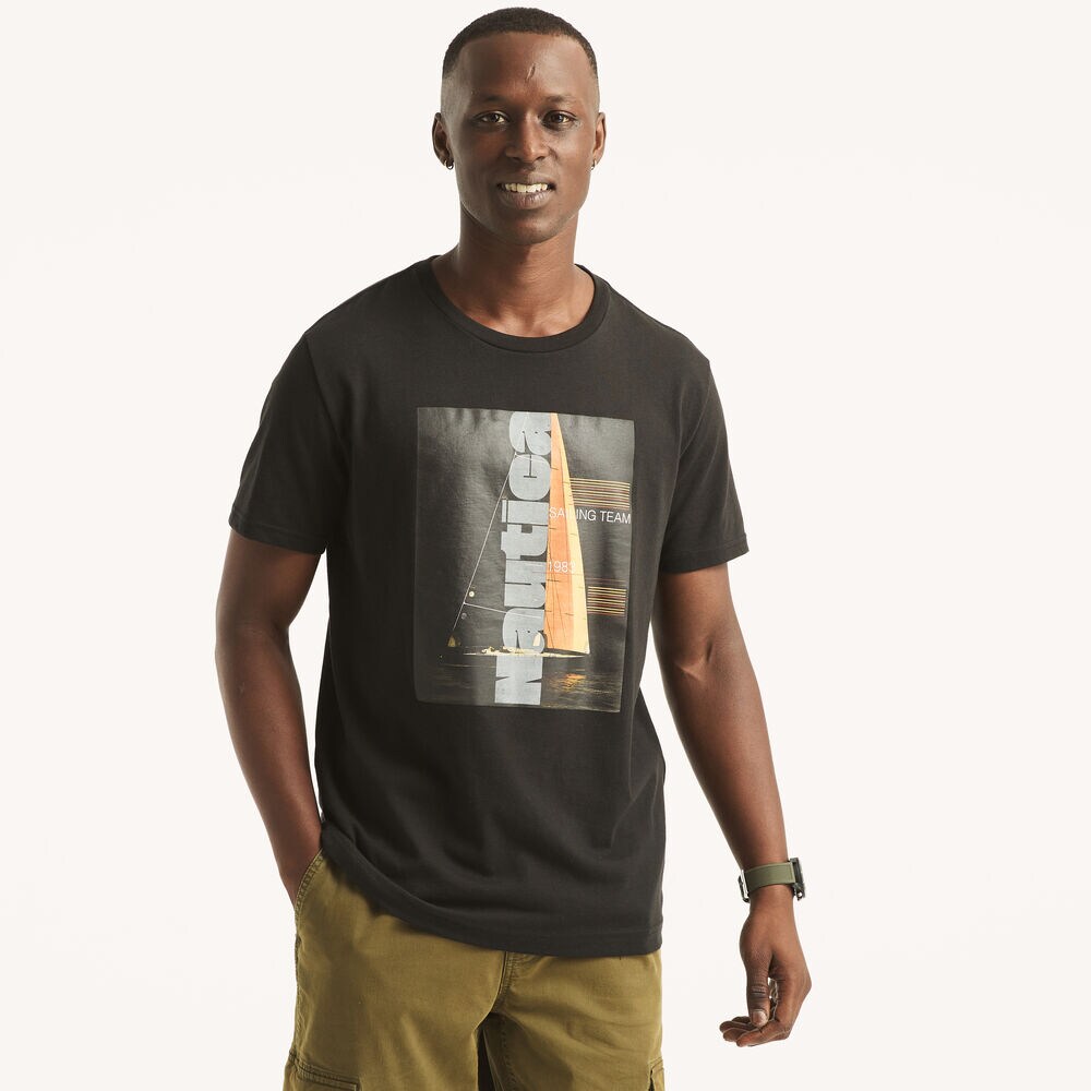 Sailing Team Graphic T-Shirt,True Black,large