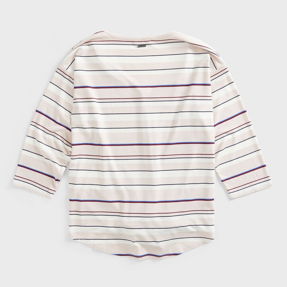STRIPE TIE-WAIST BUTTON-DOWN TOP,New Pink,large