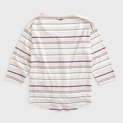 STRIPE TIE-WAIST BUTTON-DOWN TOP,New Pink,large