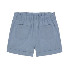 TODDLER GIRLS' PAPERBAG SHORT (2T-4T),Nite Sea Heather,large