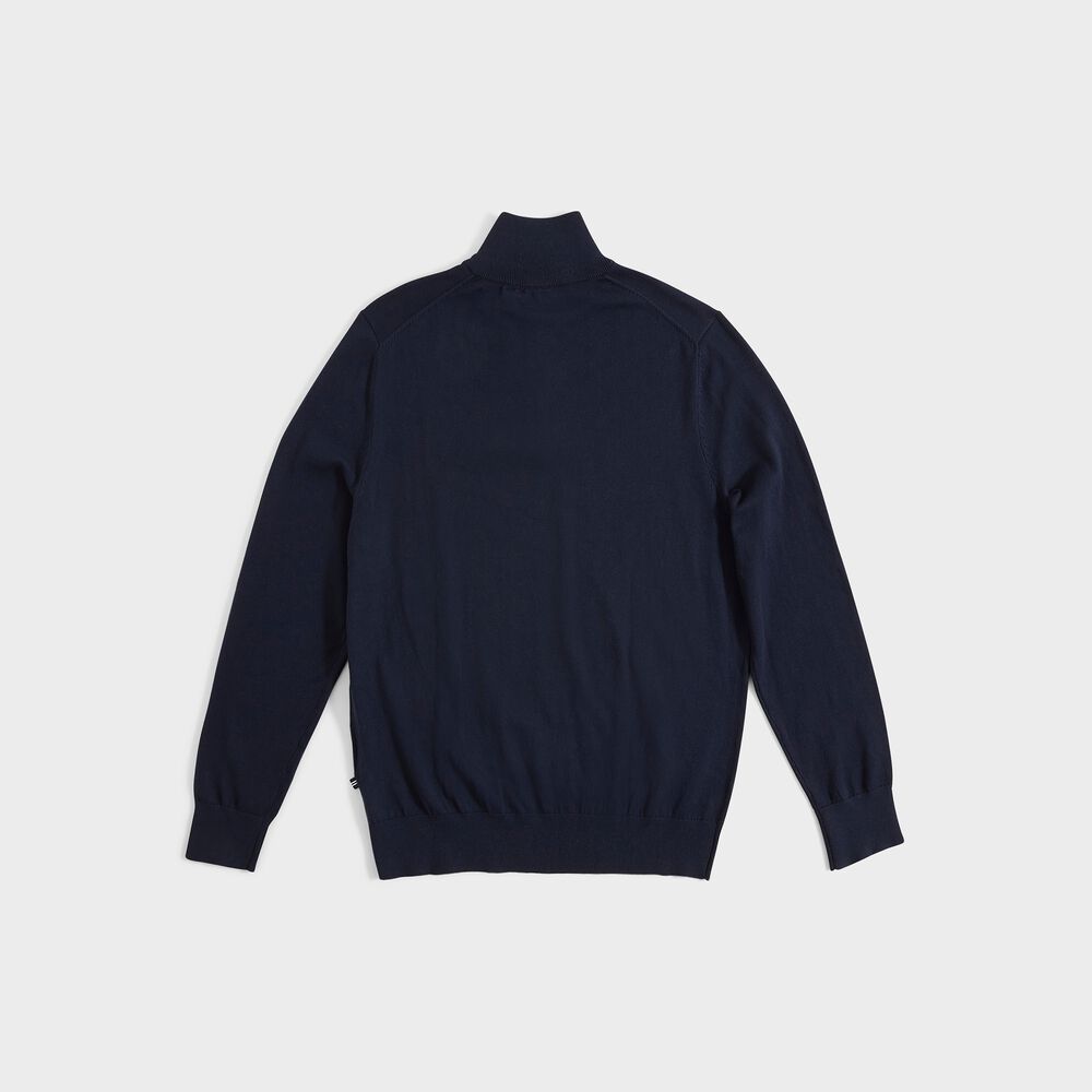NAVTECH QUARTER-ZIP SWEATER,Navy,large