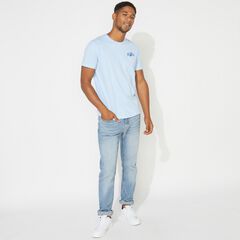 BIG & TALL SAILOR PRINT T-SHIRT,Azure Blue,large