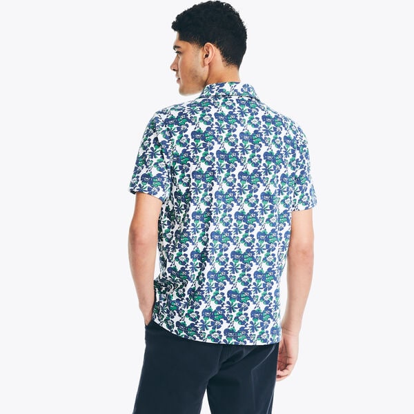 Printed Johnny Collar Polo