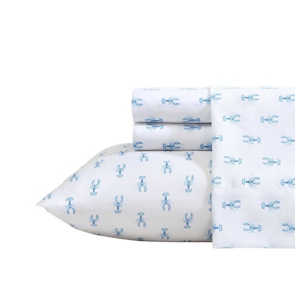 Nantucket Lobster Blue Full Sheet Set