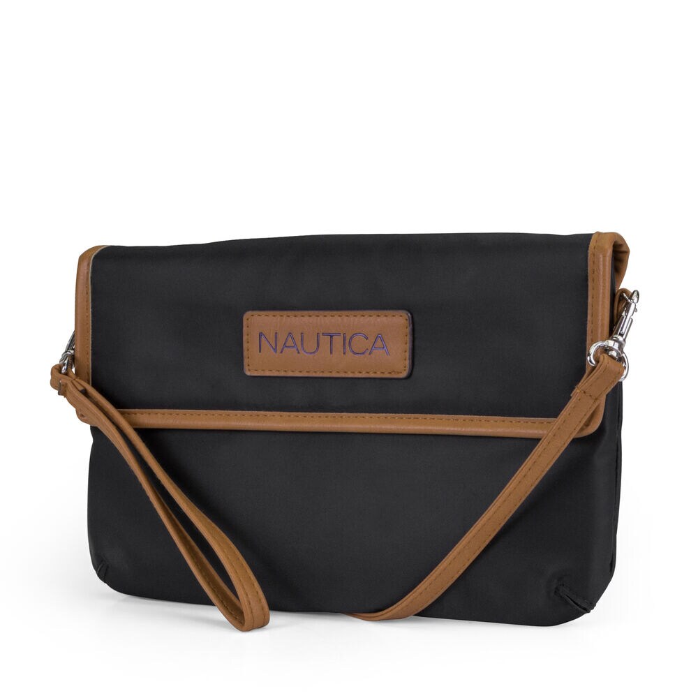 NYLON MINI WALLET CROSSBODY BAG,Black,large