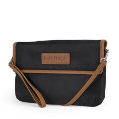 NYLON MINI WALLET CROSSBODY BAG,Black,large