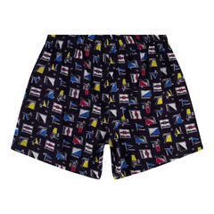 LARGE FLAG PRINT WOVEN BOXER,Deep Dive Wash,large