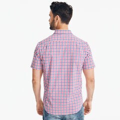PLAID SHORT-SLEEVE SHIRT,Persian Red,large