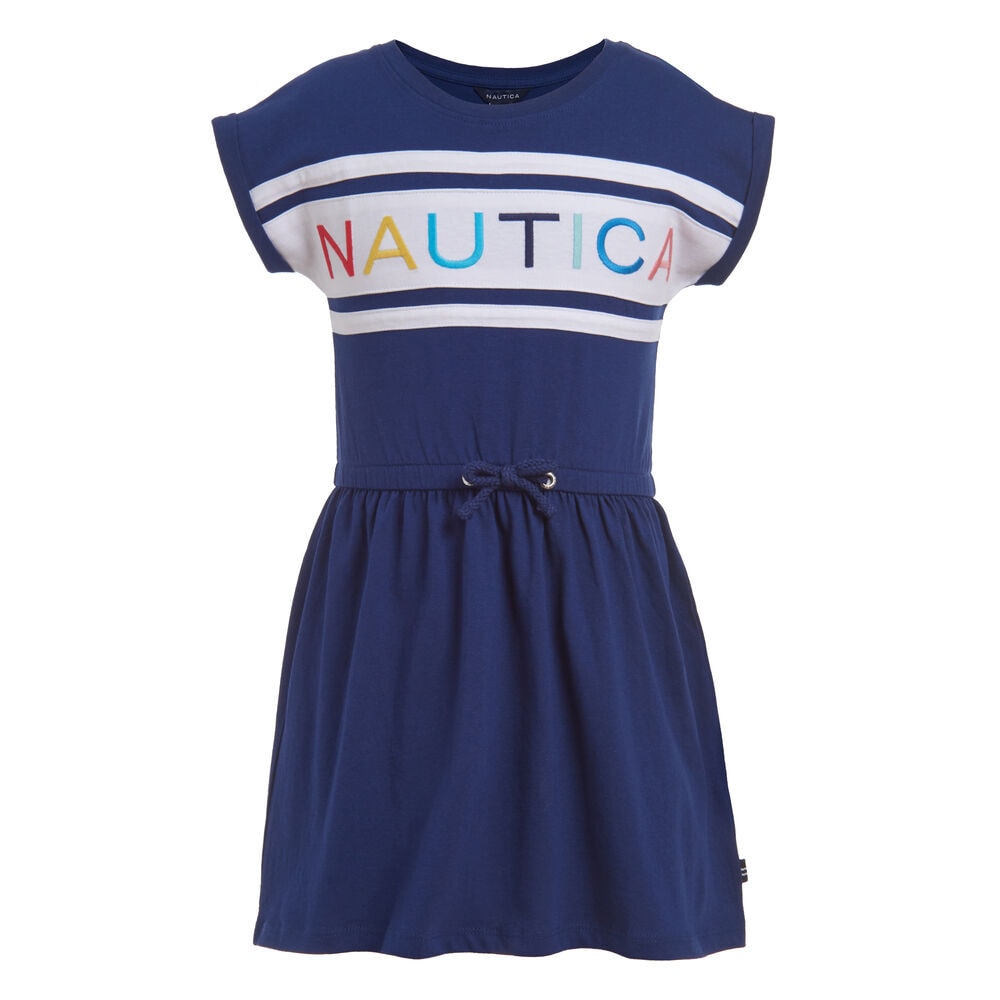 TODDLER GIRLS' LOGO GRAPHIC DRESS (2T-4T),Aqua Isle,large