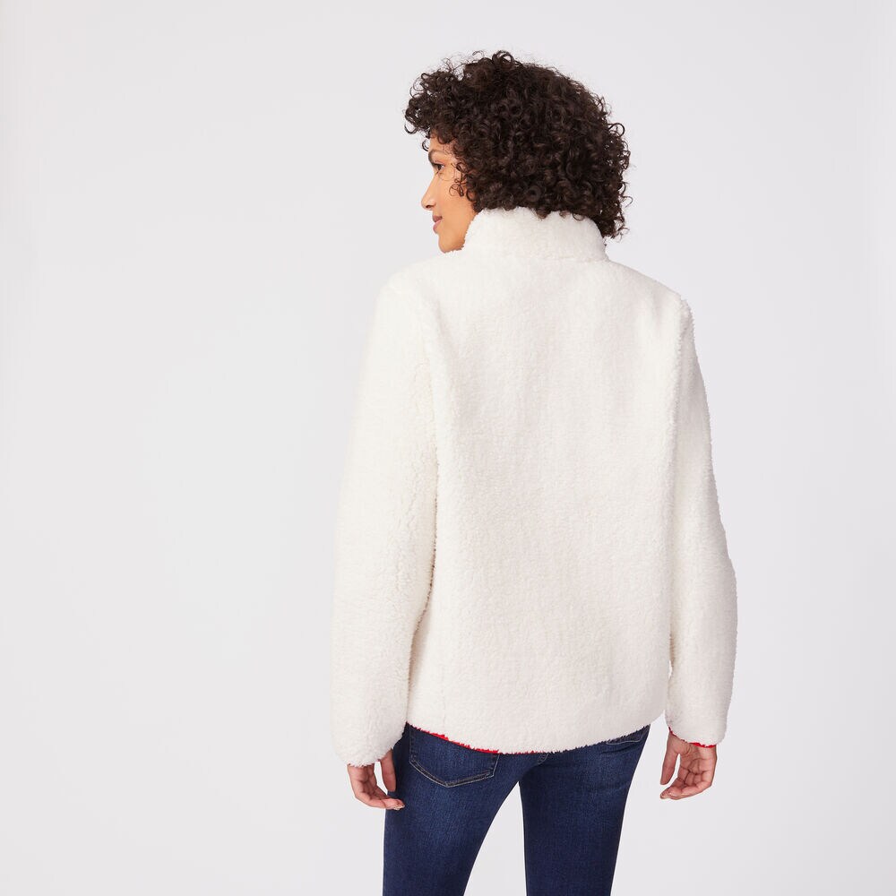 SHERPA FULL-ZIP FLEECE,Marshmallow,large