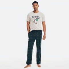 PLAID FLEECE SLEEP PANT,Kelp Seas,large