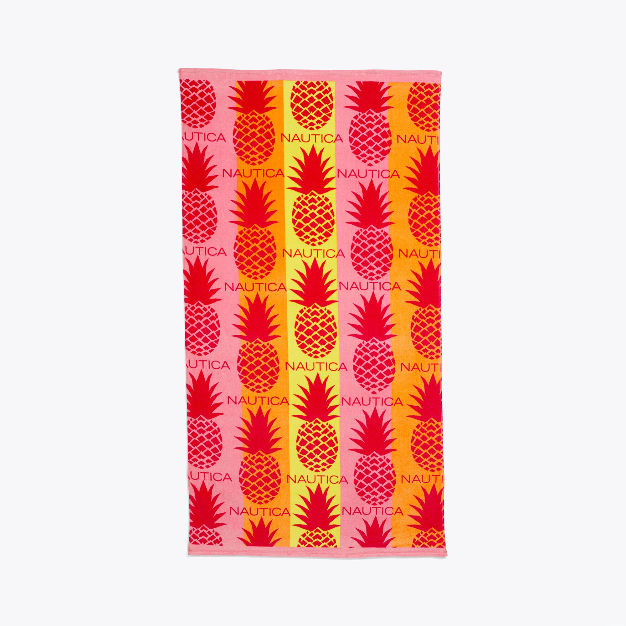 PINEAPPLE PRINT BEACH TOWEL,Bow Burgundy,large