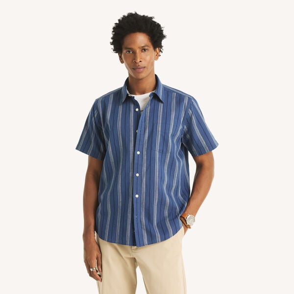 Short-Sleeve Striped Shirt